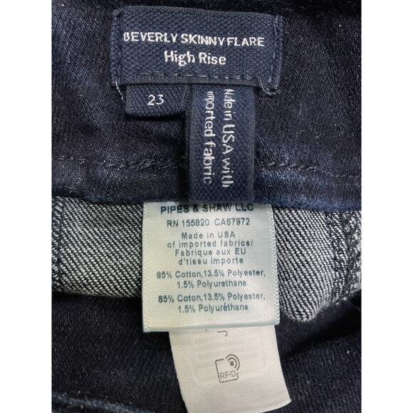 Veronica Beard 'Beverly' Blue Cotton High Rise Skinny Flare Denim Jean Size 23 - Picture 5 of 5